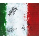 Football Italy legends multi signed 16 x 12 football colour photo