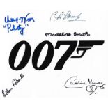 Multi-signed 10x8 007, James Bond promo photo.