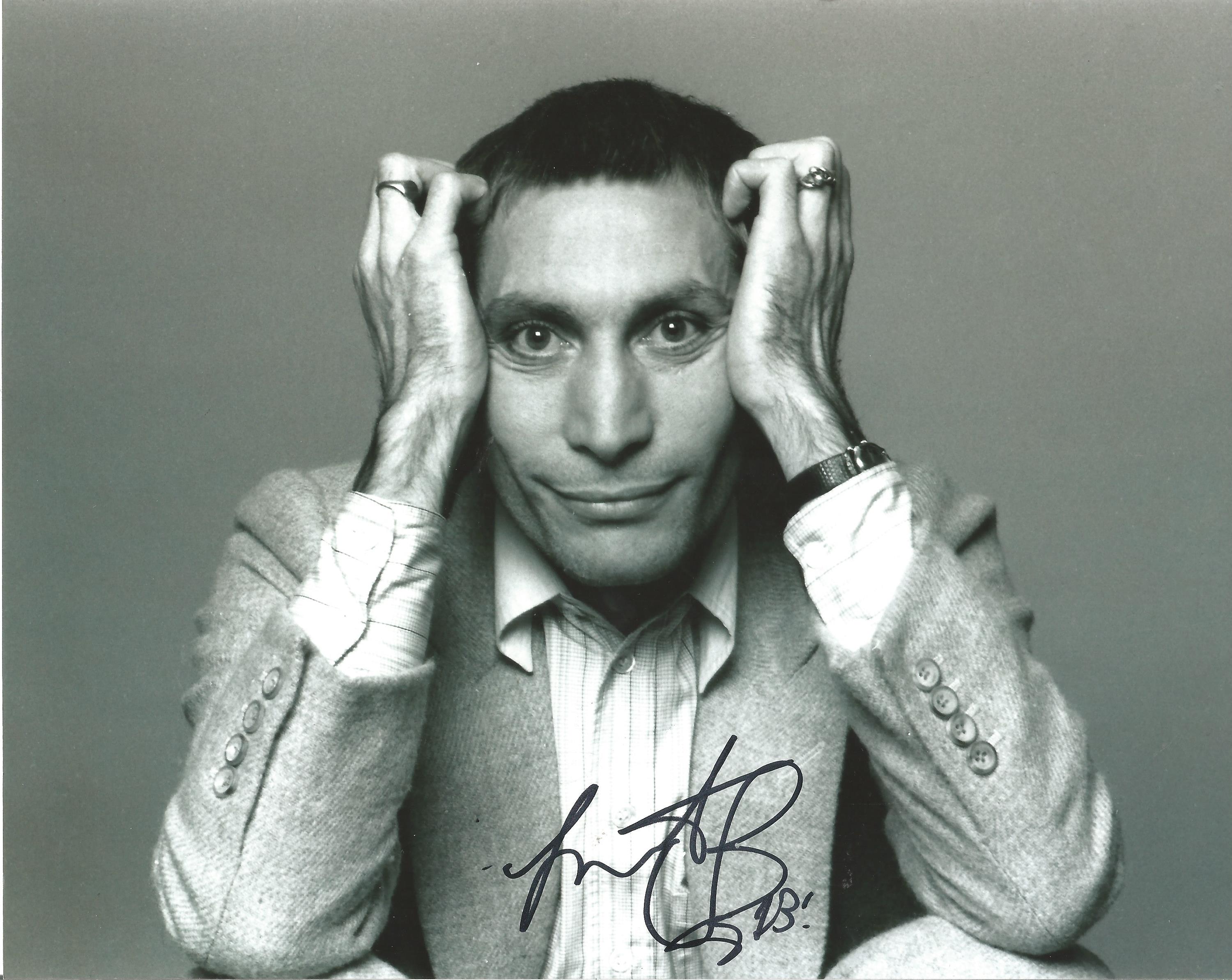 Rolling Stone Charlie Watts signed 10 x 8 inch b/w photo