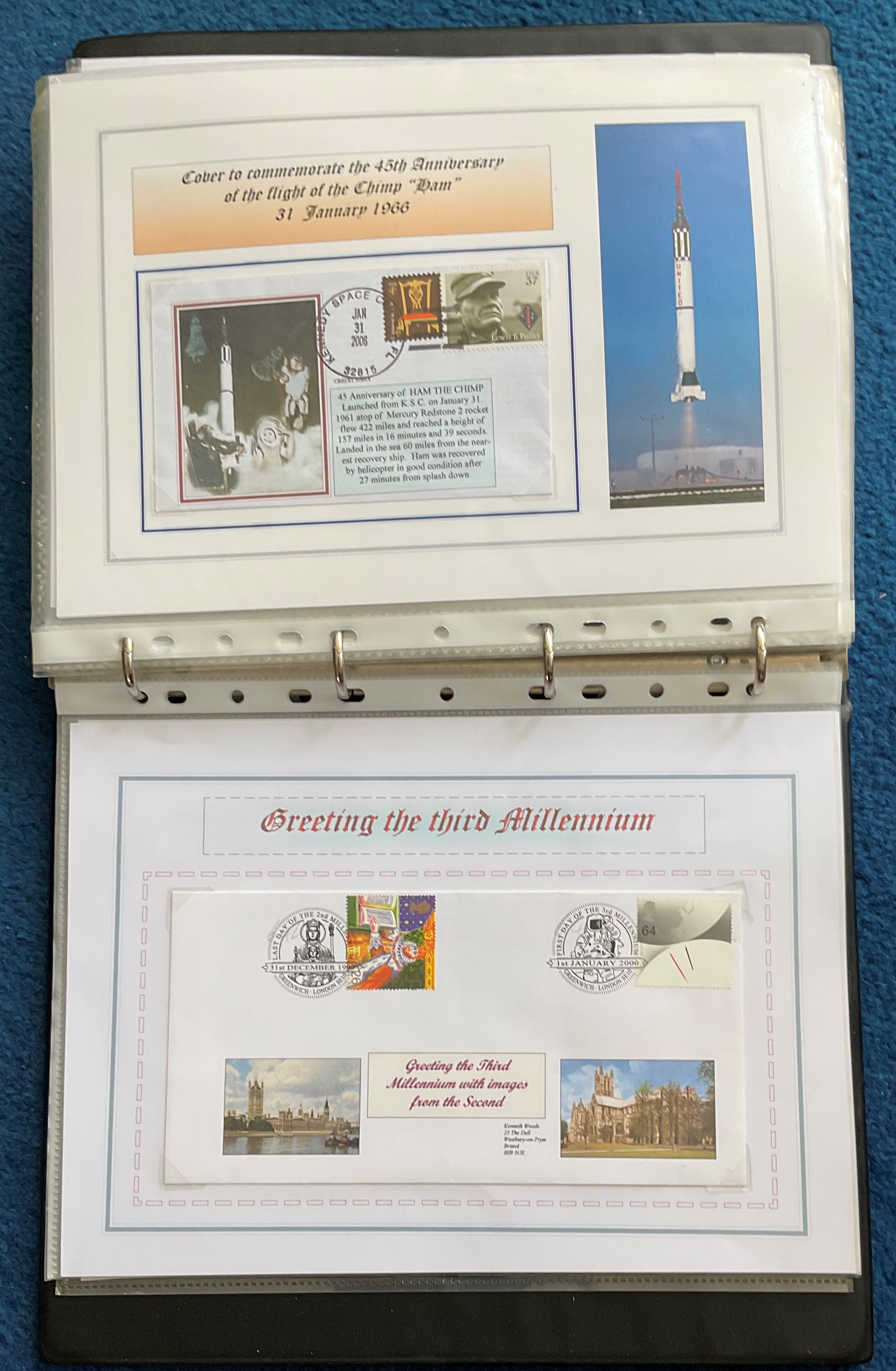 62 Space Exploration FDC with Stamps and FDI Postmarks, Housed in a Binder