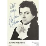 Blackadder Rowan Atkinson signed 6 x 4 inch b/w photo