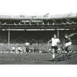 Geoff Hurst signed 10 x 8 inch b/w football photo 1966 World Cup. AK1621