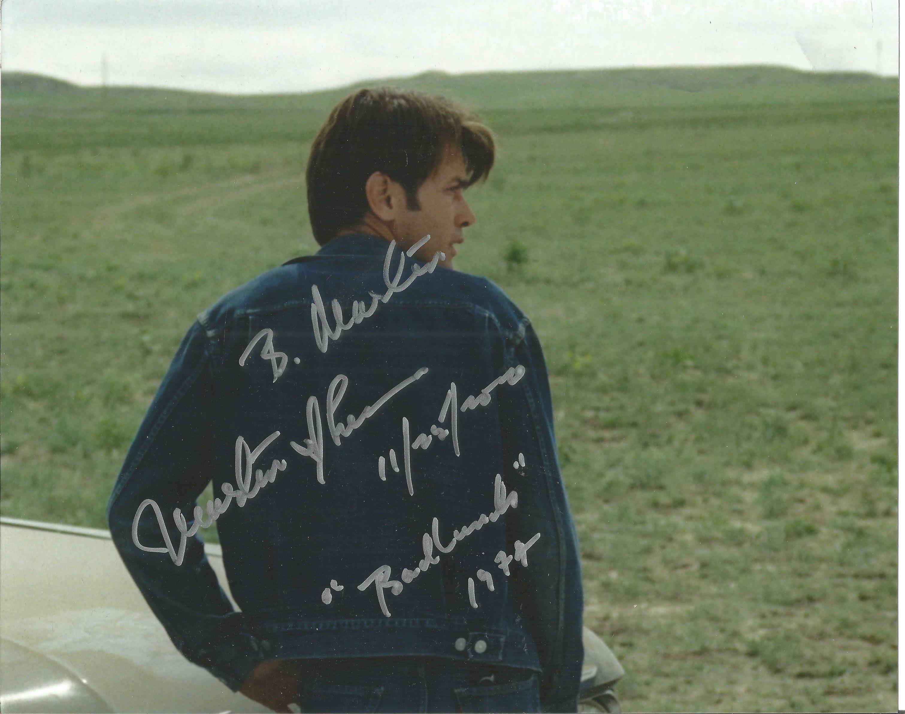 Martin Sheen signed 10x8 inch Badlands colour photo dedicated.