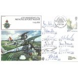 Red Arrows Display team signed 1980 RAF Pageant cover flown by Red Arrows in fly past over London. S