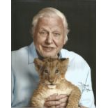 David Attenborough signed 10x8 colour photo. David Attenborough is a national British Hero known for