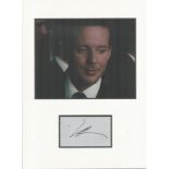 Mickey Rourke signature piece autograph presentation. Mounted with unsigned photo to approx. 16 x 12