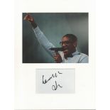 Labrinth music, signature piece autograph presentation. Mounted with unsigned photo to approx. 16