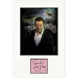 Jeff Wayne signature piece autograph presentation. Mounted with unsigned photo to approx. 16 x 12