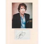 Josh Groban music, signature piece autograph presentation. Mounted with unsigned photo to approx. 16