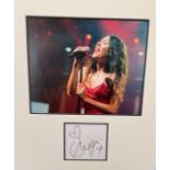 Eliza Doolittle signature piece autograph presentation. Mounted with unsigned photo to approx. 16