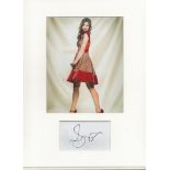 Sophie Ellis Bextor music, signature piece autograph presentation. Mounted with unsigned photo to