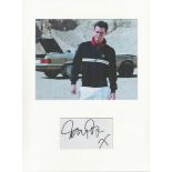 Danny Dyer signature piece autograph presentation. Mounted with unsigned photo to approx. 16 x 12