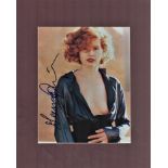 Geena Davis signed matted colour photograph 10 x 8 inch overall size 14x11. Good condition. All