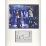 Rizzle Kicks signature piece autograph presentation. Mounted with unsigned photo to approx. 16 x