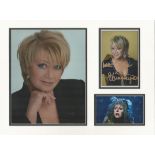 Elaine Paige signature autograph presentation. Mounted with one signed photo and two unsigned photos