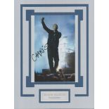 Chris Martin from Coldplay signature piece autograph presentation. Mounted with unsigned photo to