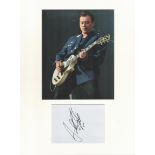 James Dean Bradfield music, signature piece autograph presentation. Mounted with unsigned photo to