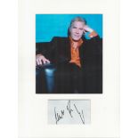 Martin Fry ABC music, signature piece autograph presentation. Mounted with unsigned photo to approx.