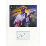 Mike Rutherford Genesis music, signature piece autograph presentation. Mounted with unsigned photo