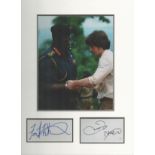 Forest Whitaker and James McAvoy actor signature piece autograph presentation. Mounted with unsigned