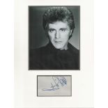 Frankie Valli music signature piece autograph presentation. Mounted with unsigned photo to approx.