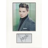 John Newman music, signature piece autograph presentation. Mounted with unsigned photo to approx. 16