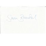 Simon Bamford Signed 5x3 White Card. Good condition. All autographs come with a Certificate of