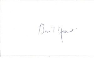 Basil Hume Signed 5x3 White Card. George Basil Hume OSB 2 March 1923 - 17 June 1999 was an English