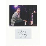 Jamie Cullum music, signature piece autograph presentation. Mounted with unsigned photo to approx.