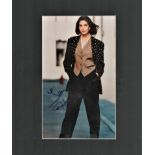 Teri Hatcher signed matted colour photograph, overall size 12x10. American actress best known for