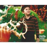 Freddie Highmore Charlie and The Chocolate Factory promo actor signed colour photo 10 x 8 inch.