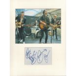 Lawson Band music signature piece autograph presentation. Mounted with unsigned photo to approx.