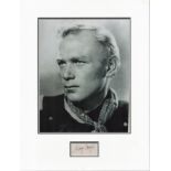 Harry Carey matted signature piece, overall size 15x11. includes a photograph and a signed card.