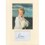 Helen Mirren signature piece autograph presentation. Mounted with unsigned photo to approx. 16 x