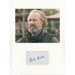 William Hurt signature piece autograph presentation. Mounted with unsigned photo to approx. 16 x