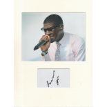 Labrinth music, signature piece autograph presentation. Mounted with unsigned photo to approx. 16