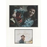James Bay music, signature piece autograph presentation. Mounted with one signed photo and one