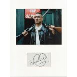 Vinnie Jones signature piece autograph presentation. Mounted with unsigned photo to approx. 16 x