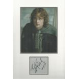 Billy Boyd from lord of the rings actor signature piece autograph presentation. Mounted with