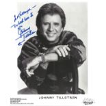 Johnny Tillotson signed black and white photo 10 x 8 inch dedicated. Good condition. All