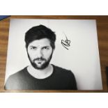 Adam Scott actor signed 10 x 8 inch Black And White Photo. Adam Paul Scott born April 3, 1973, is an