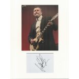 James Dean Bradfield music, signature piece autograph presentation. Mounted with unsigned photo to