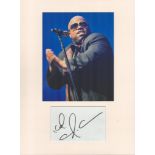 Cee Lo Green music, signature piece autograph presentation. Mounted with unsigned photo to approx.