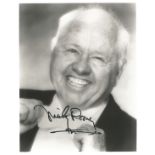 Mickey Rooney signed 10 x 8 inch Black And White Photo. Mickey Rooney was an American actor,