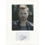 Ronan Keating music, signature piece autograph presentation. Mounted with unsigned photo to
