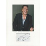 Tony Hadley music, signature piece autograph presentation. Mounted with unsigned photo to approx. 16