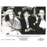 Joan Collins In The Bleak Midwinter promo signed black and white photo 10 x 8 inch. Good