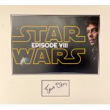 Benicio Del Toro from Star Wars actor signature piece autograph presentation. Mounted with