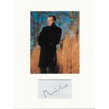 Midge Ure signature piece autograph presentation. Mounted with unsigned photo to approx. 16 x 12
