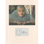 Carey Mulligan signature piece autograph presentation. Mounted with unsigned photo to approx. 16 x
